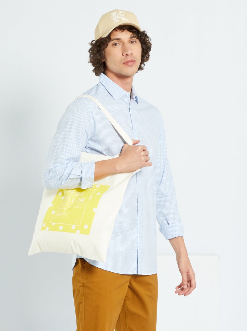 Camisa aos quadrados vichy AZUL - Kiabi