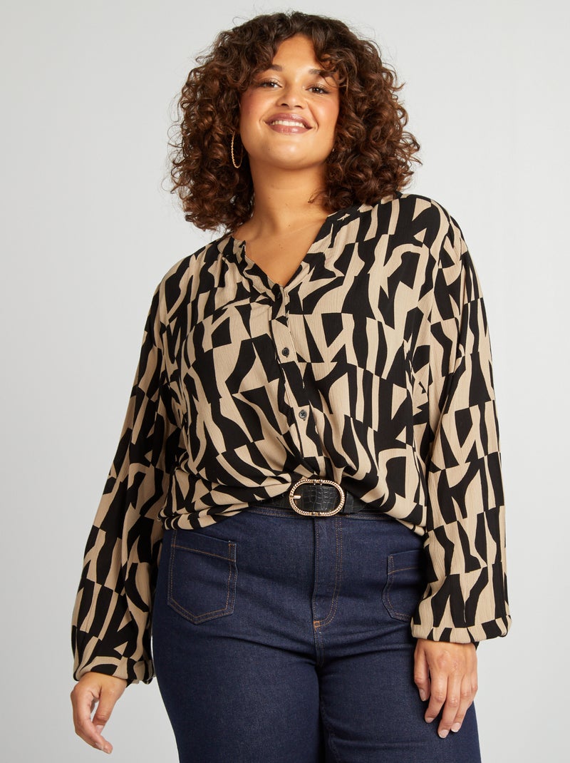 Camisa às pintas 'Only Carmakoma' PRETO - Kiabi