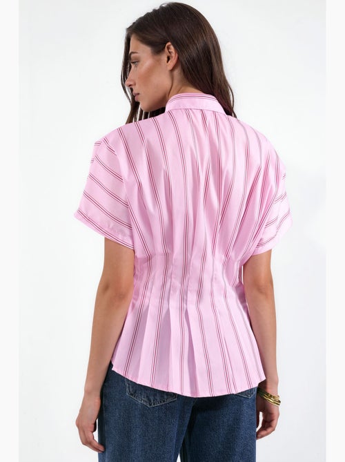 Camisa às riscas ajustada hiccup - Kiabi Camisa às riscas ajustada hiccup - Kiabi