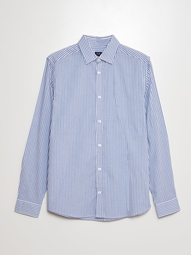 Camisa às riscas AZUL - Kiabi