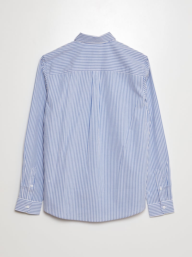 Camisa às riscas AZUL - Kiabi