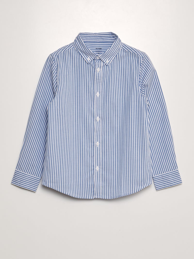 Camisa às riscas AZUL - Kiabi