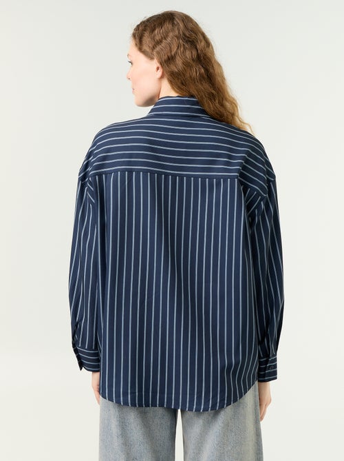 Camisa às riscas com bolso no peito + gravata a condizer - 2 peças - Kiabi Camisa às riscas com bolso no peito + gravata a condizer - 2 peças - Kiabi