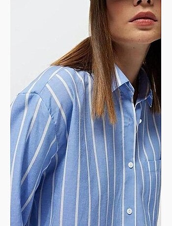 Camisa às riscas de corte relaxed mixray
