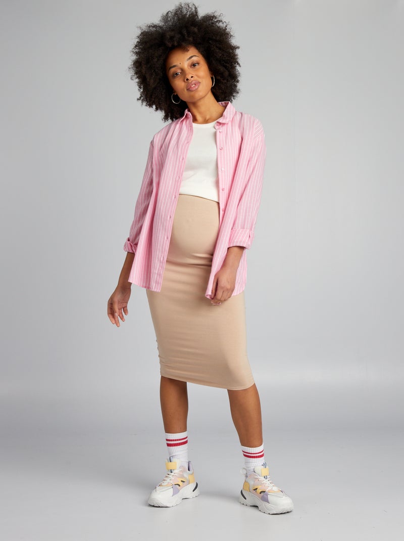 Camisa às riscas de gravidez ROSA - Kiabi