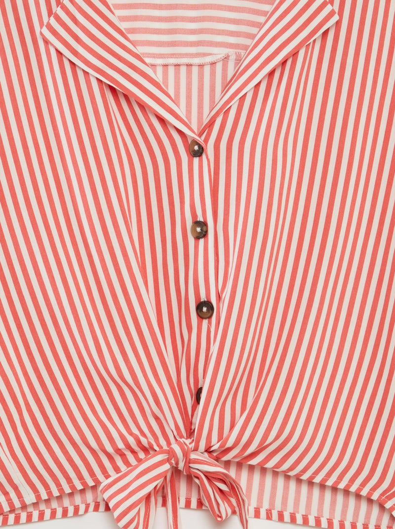 Camisa às riscas de manga curta 'JDY' ROSA - Kiabi