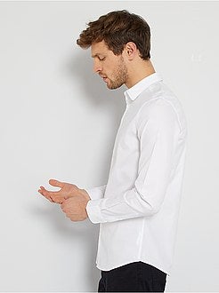 Camisa às riscas em algodão - Kiabi
