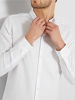 Camisa às riscas em algodão - Kiabi