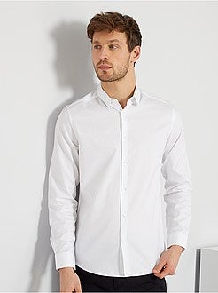Camisa às riscas em algodão - Kiabi