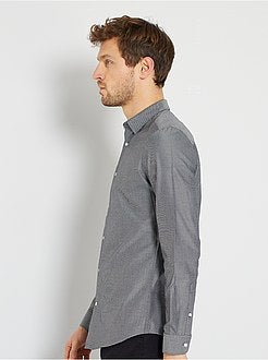 Camisa às riscas em algodão - Kiabi