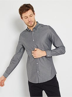 Camisa às riscas em algodão - Kiabi