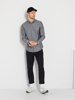 Camisa às riscas em algodão - Kiabi