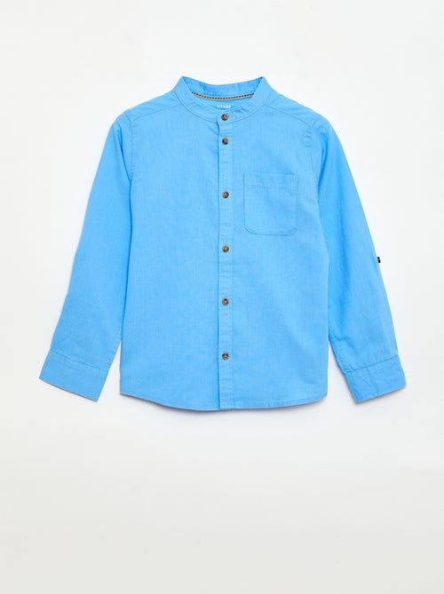 Camisa às riscas em mistura de linho - Kiabi