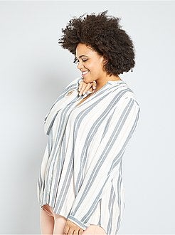 Camisa às riscas estampada - Kiabi
