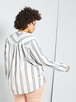 Camisa às riscas estampada - Kiabi