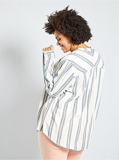 Camisa às riscas estampada - Kiabi