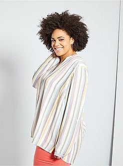 Camisa às riscas estampada - Kiabi