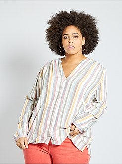 Camisa às riscas estampada - Kiabi