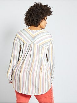 Camisa às riscas estampada - Kiabi