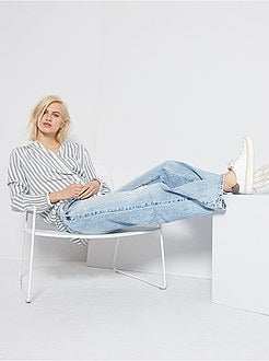 Camisa às riscas fluida - Kiabi