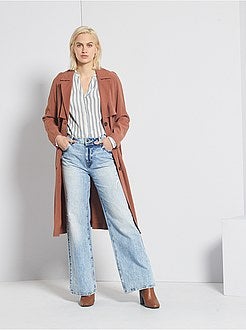 Camisa às riscas fluida - Kiabi