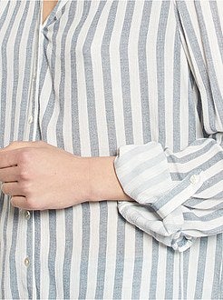 Camisa às riscas fluida - Kiabi