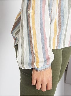 Camisa às riscas fluida - Kiabi