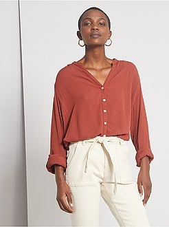 Camisa às riscas fluida - Kiabi