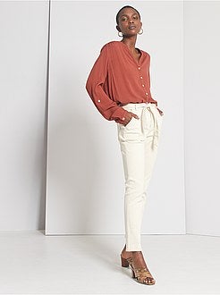 Camisa às riscas fluida - Kiabi