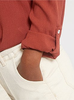Camisa às riscas fluida - Kiabi