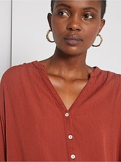 Camisa às riscas fluida - Kiabi