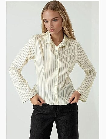 Camisa às riscas slim fit hiccup
