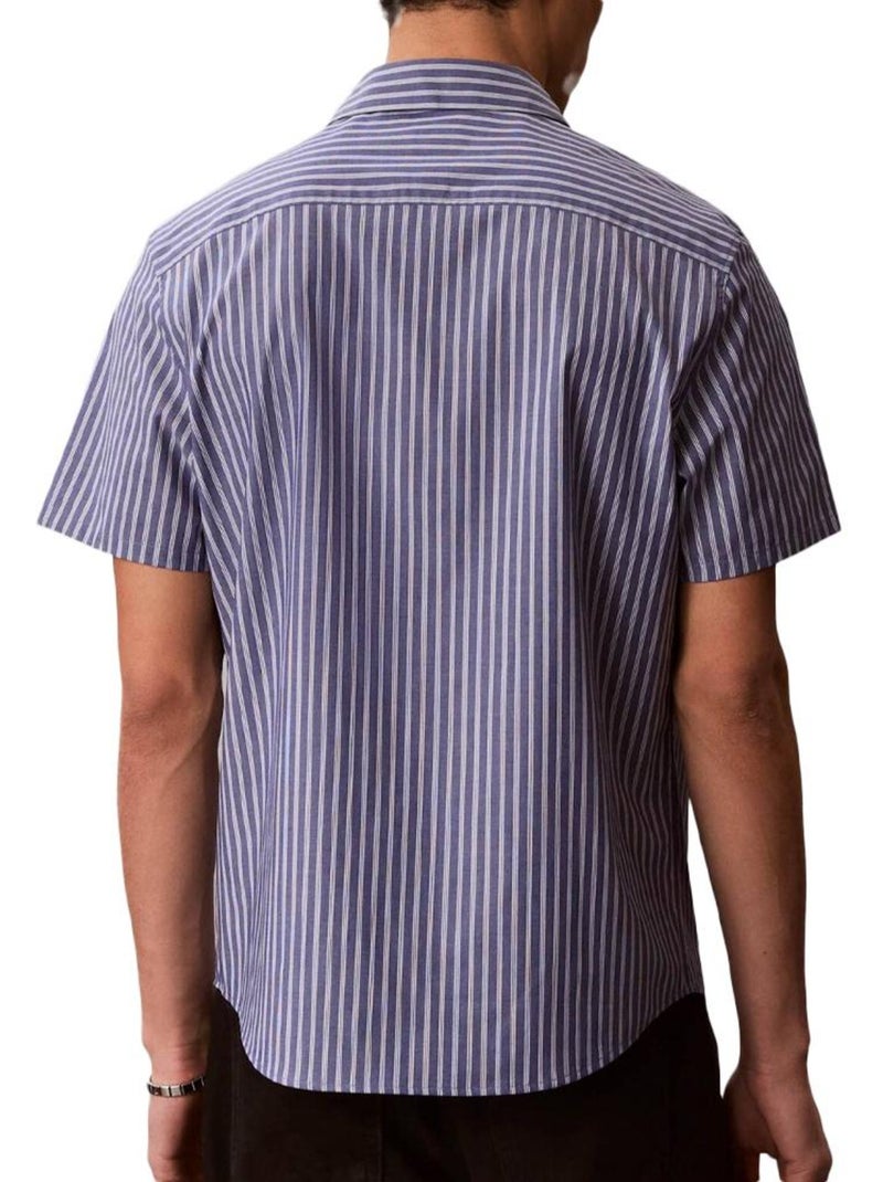 Camisa azul calvin klein jeans multi pinstrip para homem Azul - Kiabi