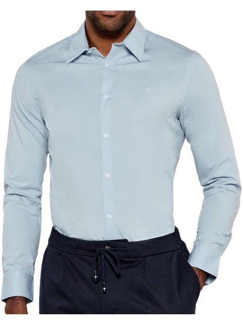 Camisa Azul Claro Calvin Klein Jeans Homem - Kiabi Camisa Azul Claro Calvin Klein Jeans Homem - Kiabi