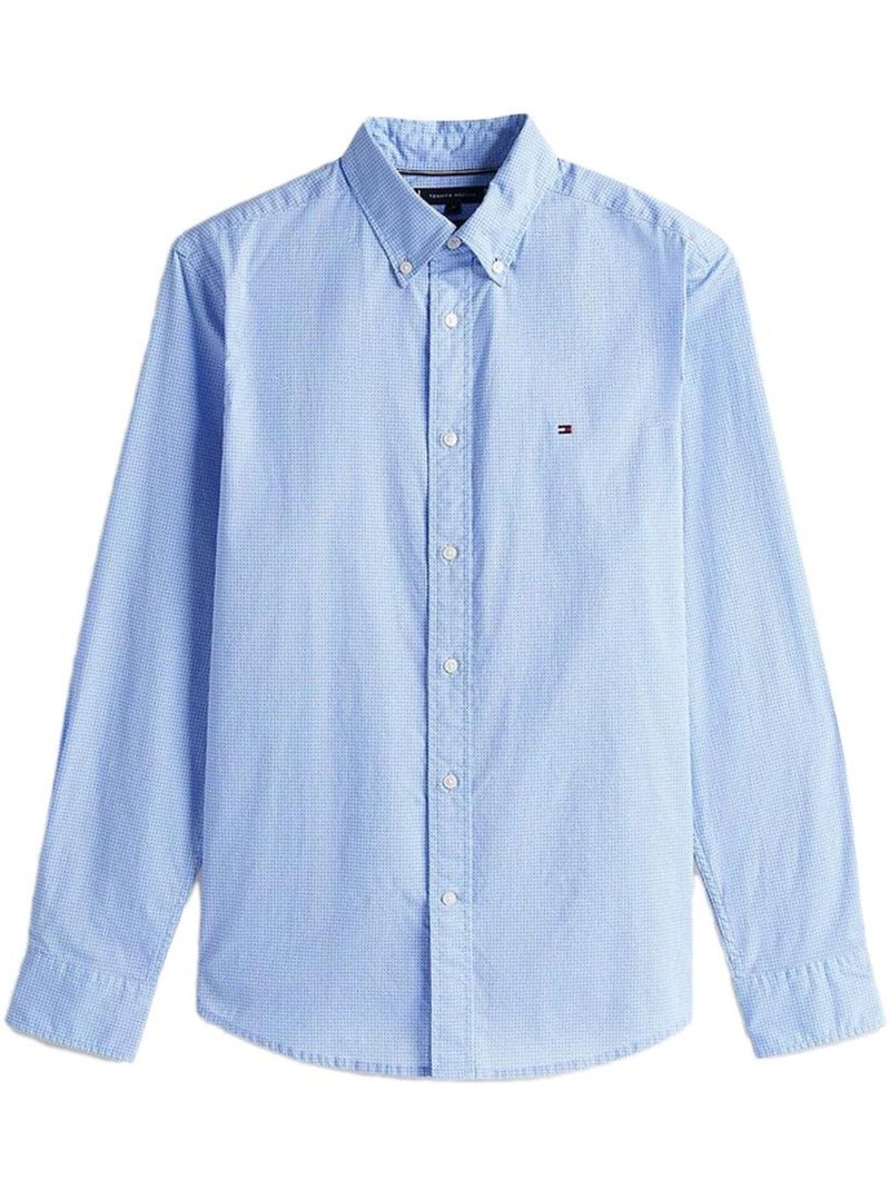 Camisa Azul Claro Flex Masculina Tommy Hilfiger Azul - Kiabi