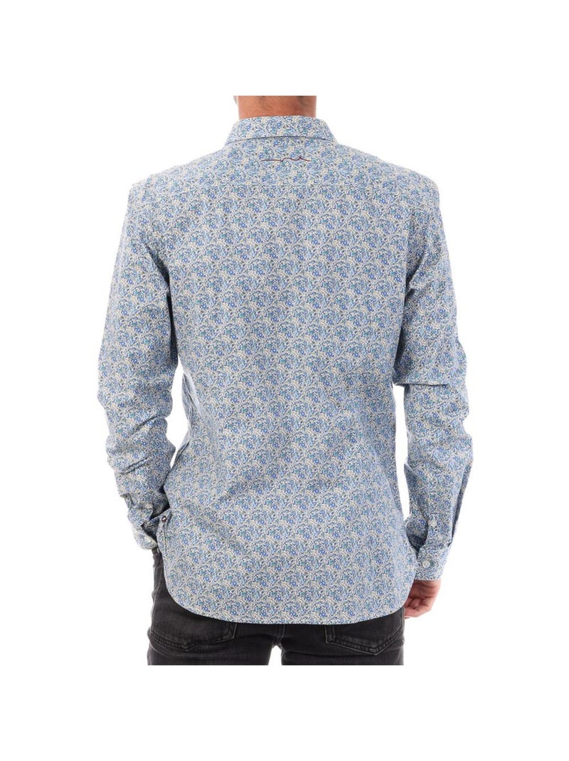 Camisa Azul Floral Homem Teddy Smith Algodão Stretch Azul - Kiabi