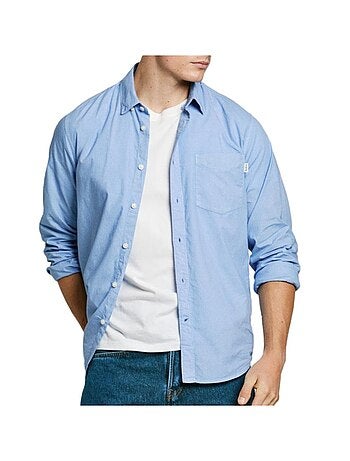 Camisa Azul Masculina Pepe Jeans Arnold