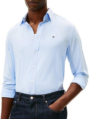 Camisa Azul Performance Tommy Hilfiger para Homem