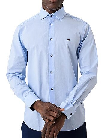 Camisa azul tommy hilfiger de homem poplines