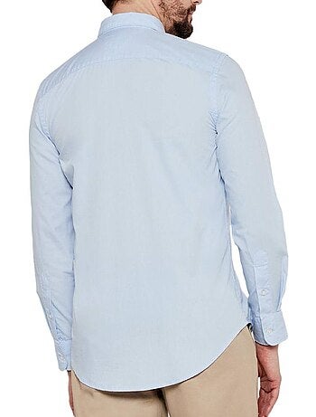 Camisa Azul Tommy Hilfiger Flex Poplin para Homem