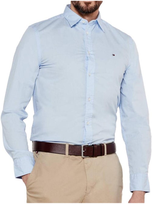 Camisa Azul Tommy Hilfiger Flex Poplin para Homem - Kiabi Camisa Azul Tommy Hilfiger Flex Poplin para Homem - Kiabi