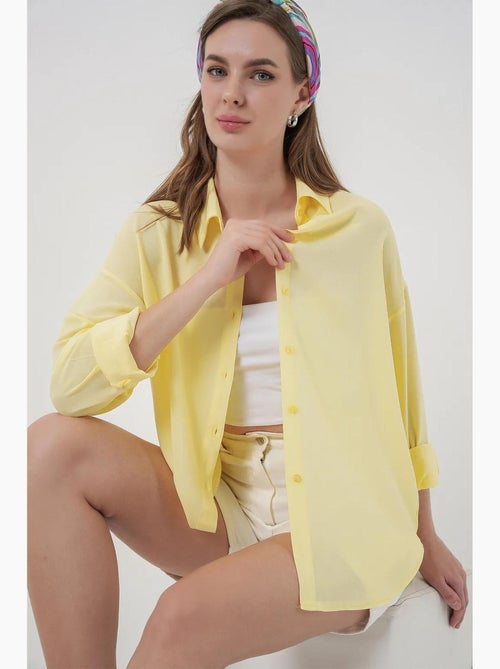 Camisa básica com botões bdart - Kiabi