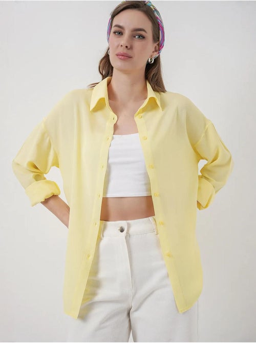 Camisa básica com botões bdart - Kiabi