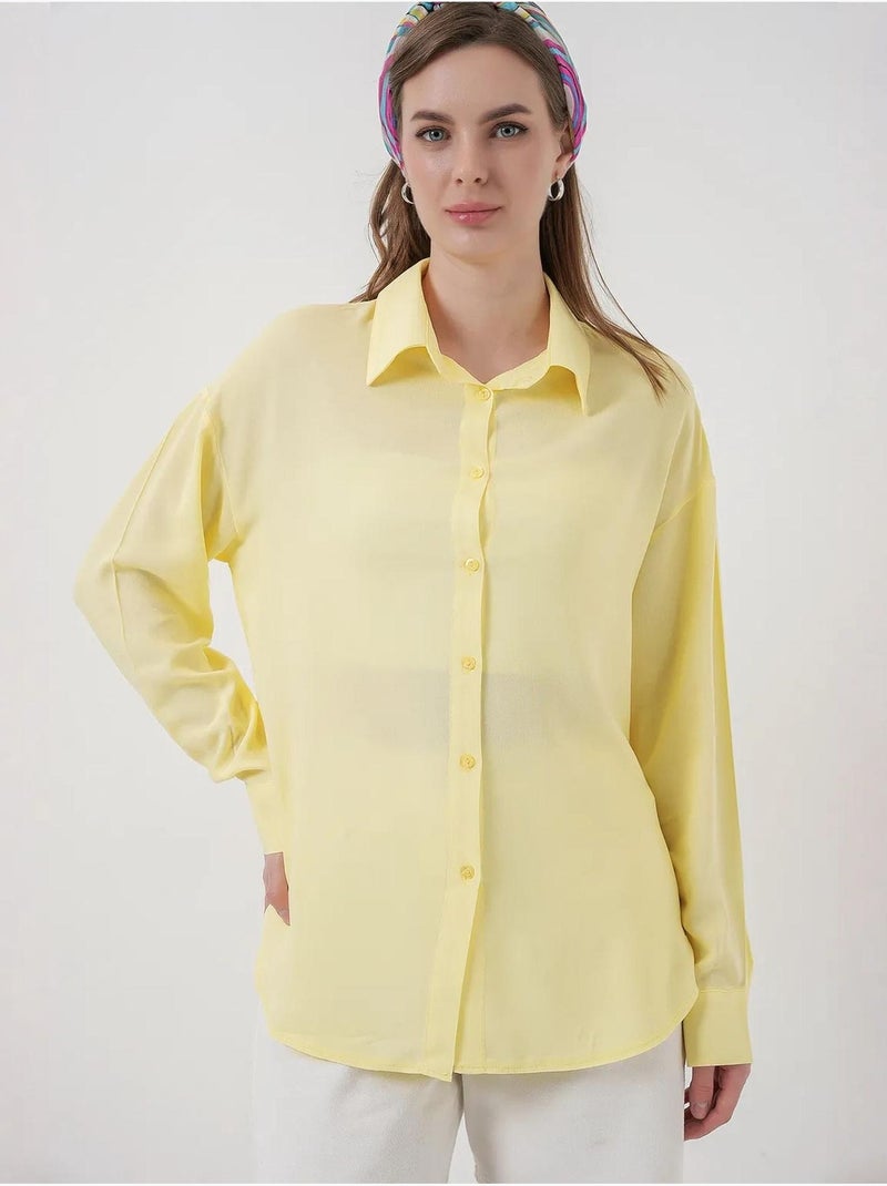 Camisa básica com botões bdart Âmbar - Kiabi