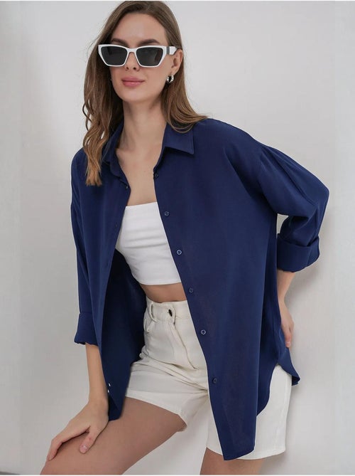 Camisa básica com botões bdart - Kiabi Camisa básica com botões bdart - Kiabi