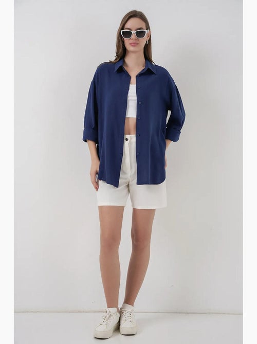 Camisa básica com botões bdart - Kiabi Camisa básica com botões bdart - Kiabi