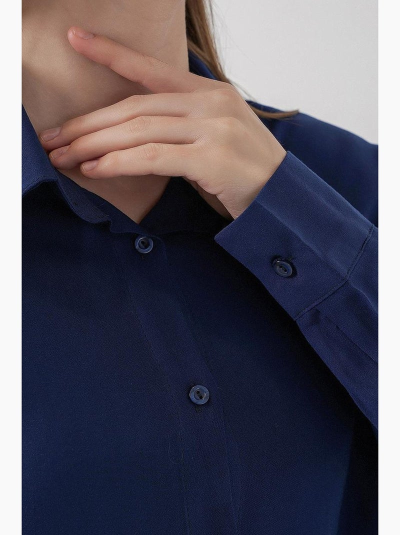 Camisa básica com botões bdart Azul-marinho - Kiabi