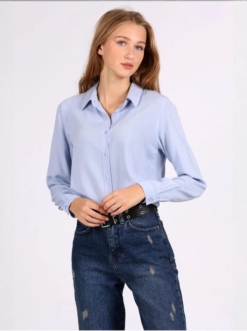Camisa básica com botões bdart - Kiabi Camisa básica com botões bdart - Kiabi