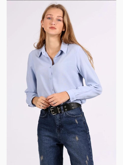 Camisa básica com botões bdart - Kiabi Camisa básica com botões bdart - Kiabi