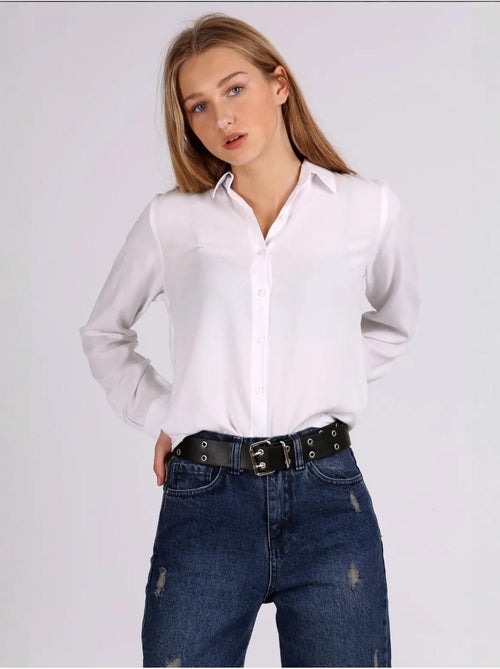 Camisa básica com botões bdart - Kiabi Camisa básica com botões bdart - Kiabi